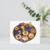 Carte Postale Mélange de cuisine méditerranéenne (Debout devant)