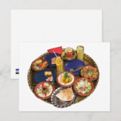 Carte Postale Mélange de cuisine méditerranéenne (Devant / Derrière)