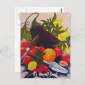 Carte Postale Mélange de fruits et de légumes (Devant / Derrière)