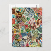 Carte Postale Mélange de timbres hongrois (Devant / Derrière)