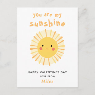 Carte Postale Mélange jaune soleil illustration valentines jour