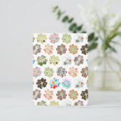 Carte Postale Mélange quatre formes de coeur de trèfle (Debout devant)