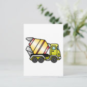 Carte Postale Mélangeur jaune et ciment (Debout devant)