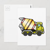 Carte Postale Mélangeur jaune et ciment (Devant / Derrière)