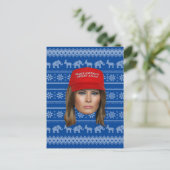 Carte Postale Melania Trump MAGA Noël (Debout devant)