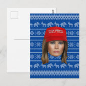 Carte Postale Melania Trump MAGA Noël (Devant / Derrière)