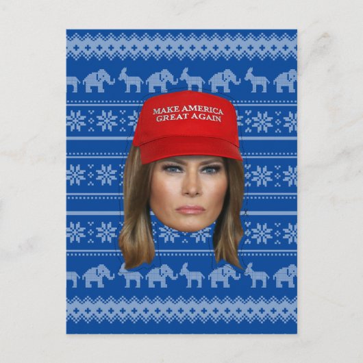 Carte Postale Melania Trump MAGA Noël (Devant)