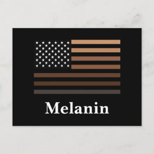 Carte Postale Melanin African American USA Drapeau Histoire noir
