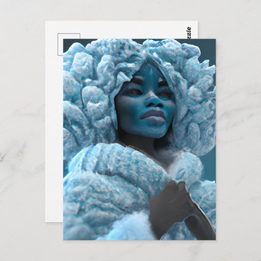 Carte Postale Melanin congélation Froid Frozen Black Princess (Devant / Derrière)