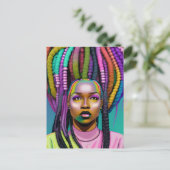 Carte Postale Melanin de la reine noire Sista beautif afro-améri (Debout devant)