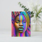 Carte Postale Melanin de la reine noire Sista beautif afro-améri (Debout devant)