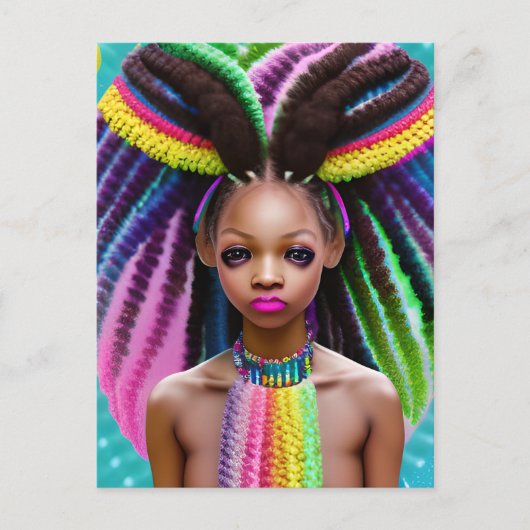 Carte Postale Melanin Easter Rainbow Spring Sista Girl Birthday (Devant)