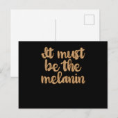 Carte Postale Melanin - Femmes Brown afro-américaines noires (Devant / Derrière)