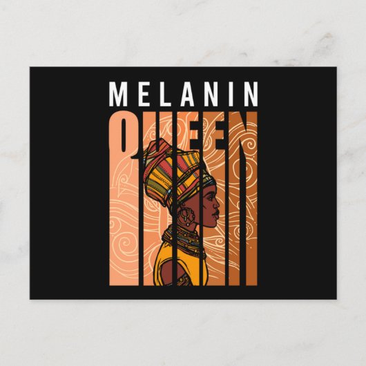 Carte Postale Melanin Queen Black History Mois afro-américain (Devant)