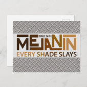 Carte Postale Mélanine Chaque Ombre Étalée (Devant / Derrière)