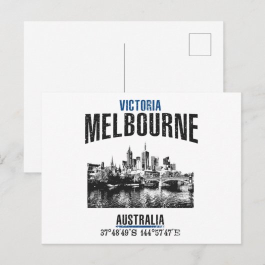 Carte Postale Melbourne (Devant / Derrière)