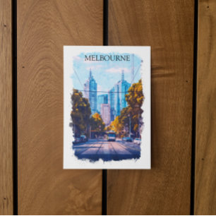 Carte Postale Melbourne Australia City View Travel