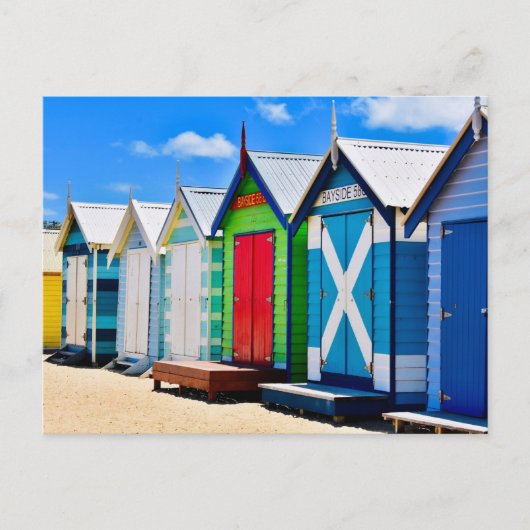 Carte Postale Melbourne, Australie, Brighton Beach, (Devant)