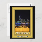 Carte Postale Melbourne Australie CBD Night Lights (Devant / Derrière)