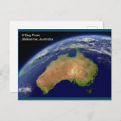 Carte Postale Melbourne Australie de l'espace (Devant / Derrière)