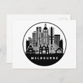 Carte Postale Melbourne Australie Skyline (Devant / Derrière)