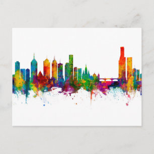 Carte Postale Melbourne Australie Skyline