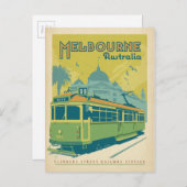 Carte Postale Melbourne, Australie - Trolley (Devant / Derrière)