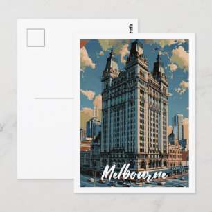 Carte Postale Melbourne Australie Vintage célèbre Travel Place