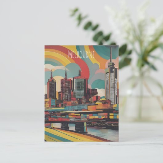Carte Postale Melbourne poster vintage (Debout devant)
