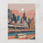 Carte Postale Melbourne poster vintage (Devant)