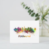 Carte Postale Melbourne skyline in watercolor (Debout devant)