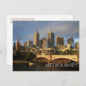 Carte Postale Melbourne Skyline, pont Princess, rivière Yarra (Devant / Derrière)