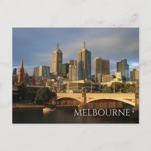 Carte Postale Melbourne Skyline, pont Princess, rivière Yarra (Devant)