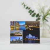 Carte Postale Melbourne sydney Australia Yarra river collage (Debout devant)