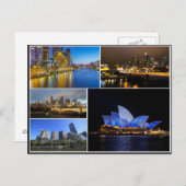 Carte Postale Melbourne sydney Australia Yarra river collage (Devant / Derrière)