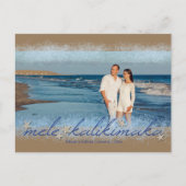 Carte Postale Mele Kalikimaka avec Starfish Script Photo de Noël (Devant)