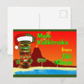 Carte Postale Mele Kalikimaka de Tiki Claus (Devant / Derrière)