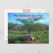 Carte Postale Mele Kalikimaka le chemin de l'île (Devant / Derrière)