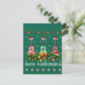Carte Postale Mele Kalikimaka Ukulele Guitar Gift Ugly Ukulele (Debout devant)