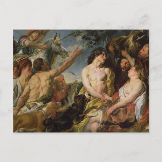 Carte Postale Meleager et Atalanta (huile sur la toile) (Devant)
