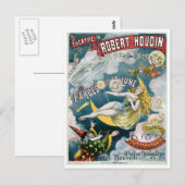 Carte Postale Melies ~ Magicien français Vintage Magie Act (Devant / Derrière)