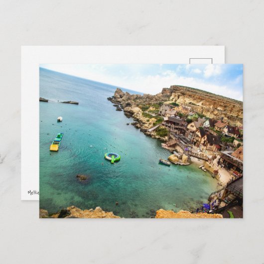 Carte Postale Mellieha, Malte (Devant / Derrière)