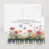Carte Postale Mélodies en fleurs (Devant / Derrière)