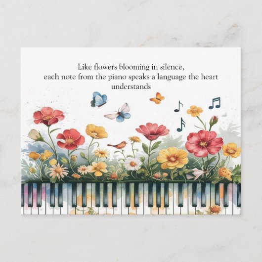 Carte Postale Mélodies en fleurs (Devant)