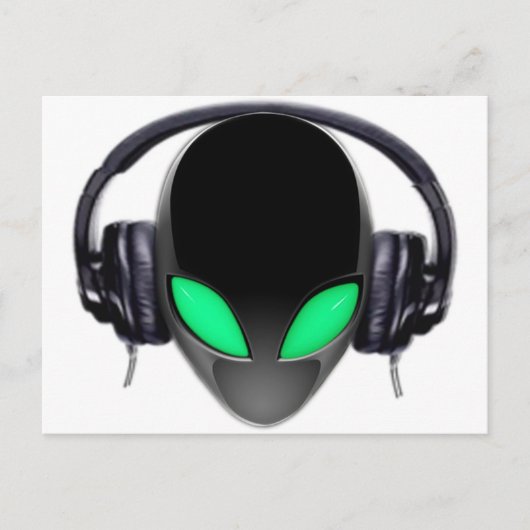 Carte Postale Mélomane étranger DJ - cétacé lisse (Devant)