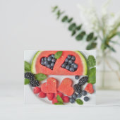 carte postale melon et baies (Debout devant)