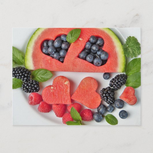 carte postale melon et baies (Devant)