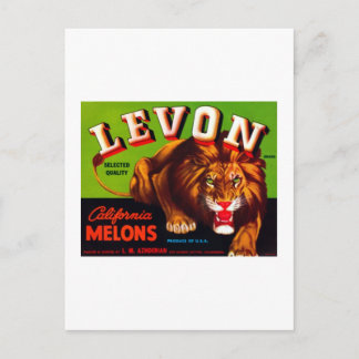 Carte Postale Melons de Californie Levon