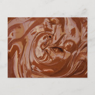Carte Postale Melted chocolate texture