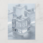 Carte Postale Melting ice cubes macro photography  (Devant)